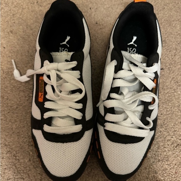 PUMA white black and orange sneakers size 5 - Picture 9 of 12